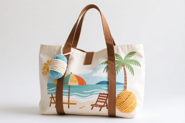Image for Cotton Paper Yarn Vacation Travel Bag
