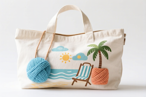 Image for Cotton Paper Yarn Vacation Travel Bag