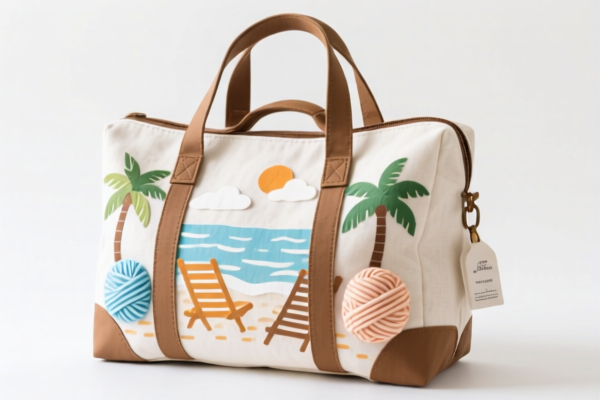 Image for Cotton Paper Yarn Vacation Travel Bag