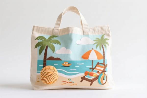 Image for Cotton Paper Yarn Vacation Travel Bag