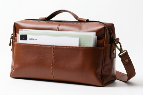 Leather Document Organizer Bag