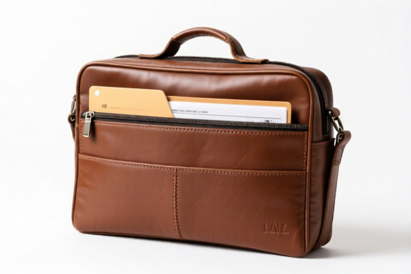 Leather Document Organizer Bag