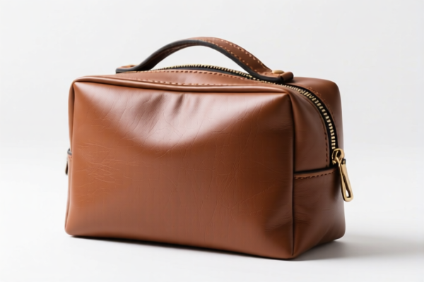 Leather Hard Shell Cosmetic Bag
