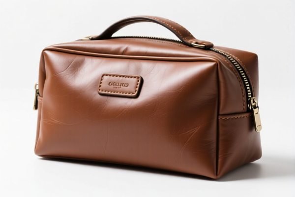 Leather Hard Shell Cosmetic Bag