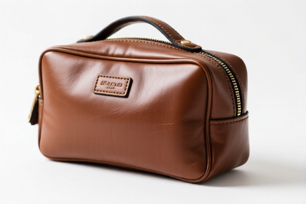 Leather Hard Shell Cosmetic Bag