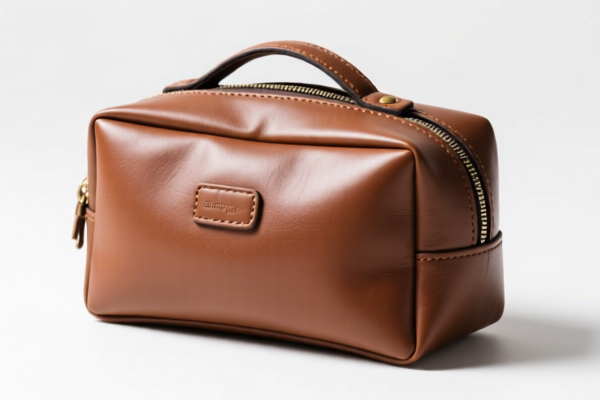 Leather Hard Shell Cosmetic Bag
