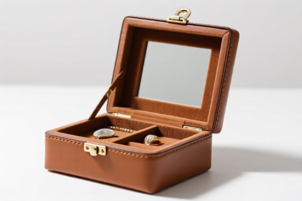 Leather Jewelry Box with Mirror
