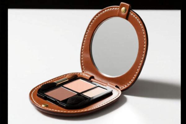 Leather Makeup Mirror Case