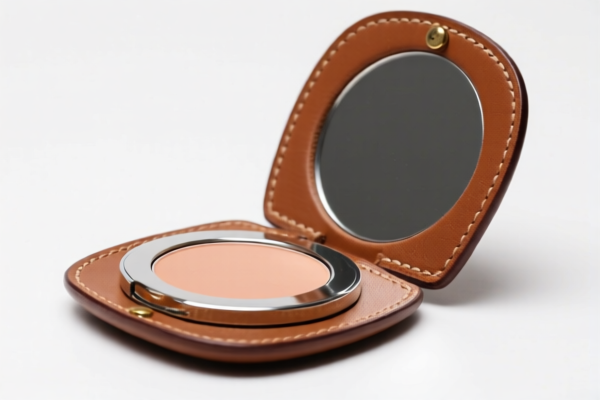 Leather Makeup Mirror Case