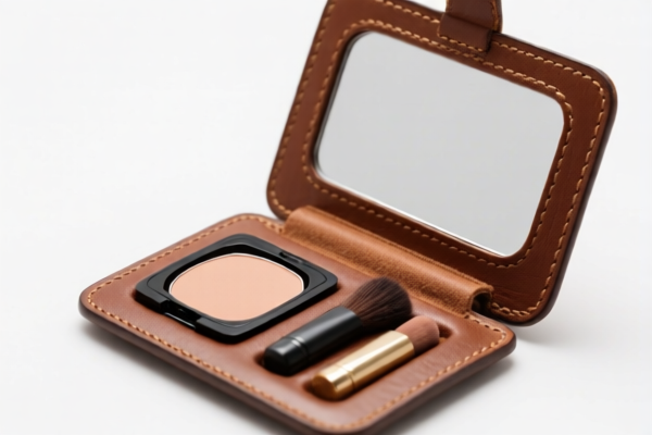Leather Makeup Mirror Case