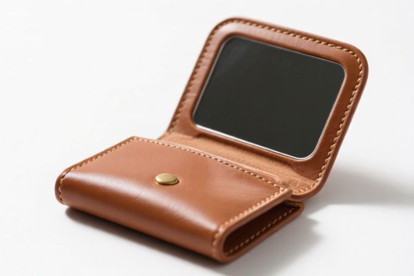 Leather Makeup Mirror Case