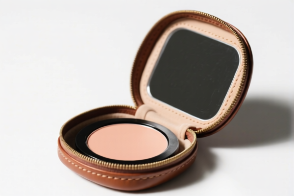 Portable Leather Makeup Mirror Case