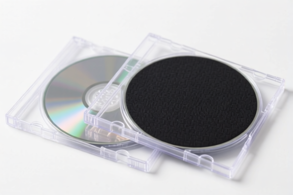 Transparent CD Cases with Outer Surface of Plastics or Textile Materials