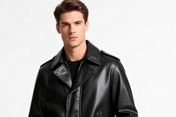 Men's Genuine Leather Windbreaker