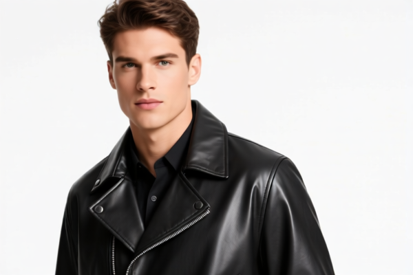 Men's Genuine Leather Windbreaker