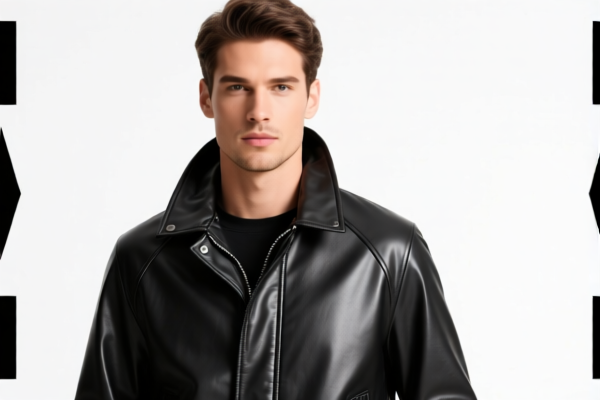 Men's Genuine Leather Windbreaker