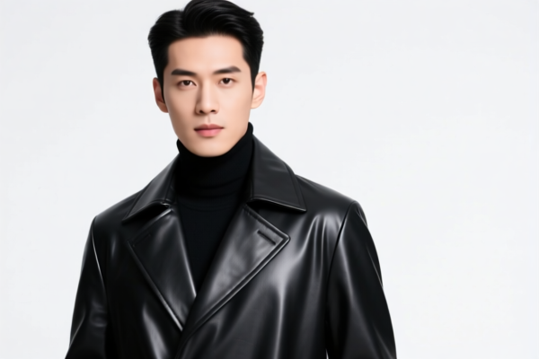 Men's Synthetic Leather Business Coat