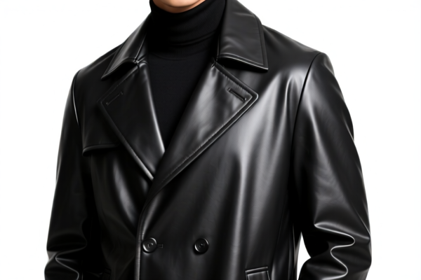 Men's Synthetic Leather Business Coat