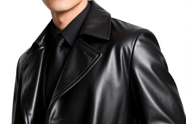 Men's Synthetic Leather Business Coat