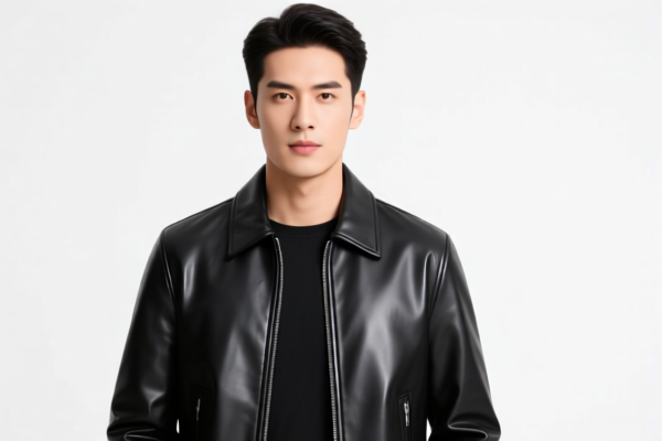Men's Synthetic Leather Casual Jacket