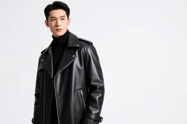 Men's Synthetic Leather Jacket Coat