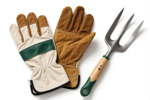 Gardening Cowhide Gloves with Fourchettes