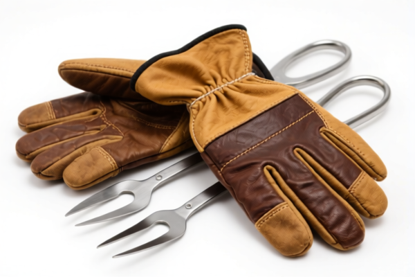 Industrial Cowhide Gloves with Fourchettes