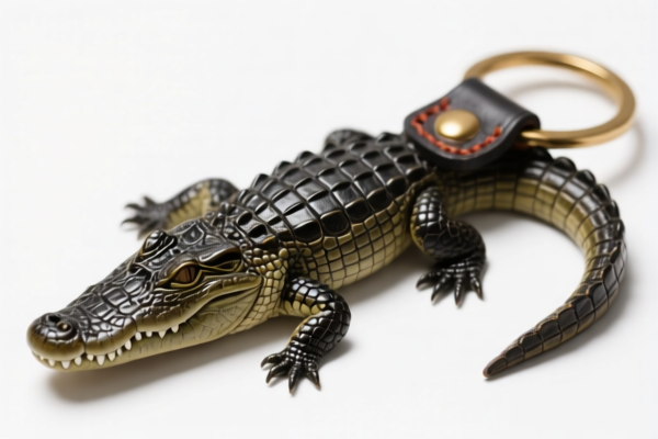 Crocodile Leather Keychains