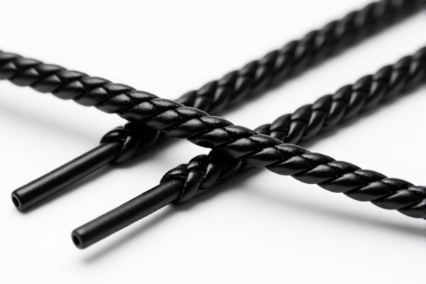 Image for Black Leather Shoelaces