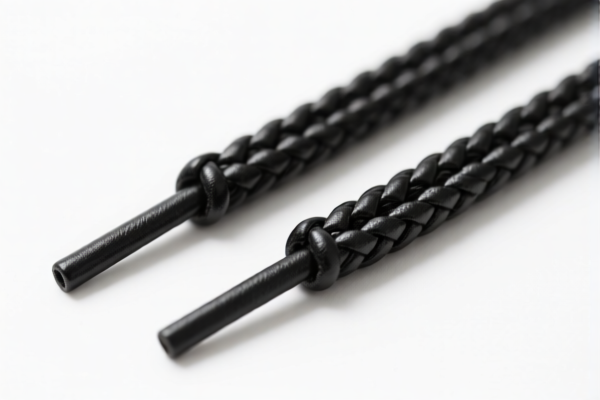Image for Black Leather Shoelaces