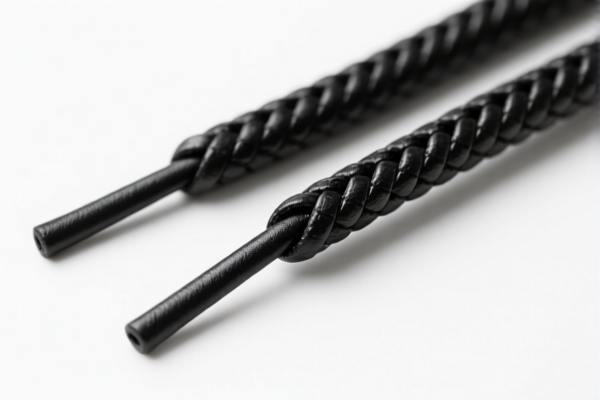 Image for Black Leather Shoelaces