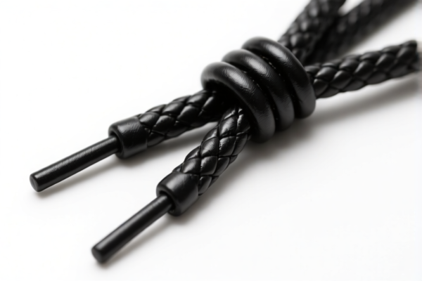 Image for Black Leather Shoelaces