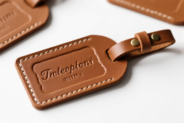 Image for Composition leather luggage tags