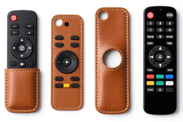 Composition leather remote control covers
