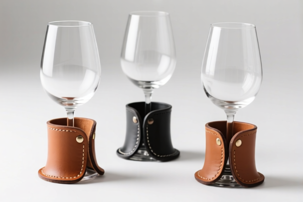 Image for Composition leather wine glass holders