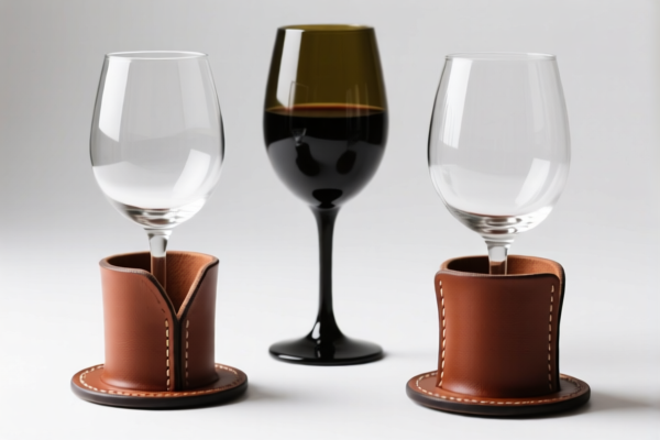 Image for Composition leather wine glass holders