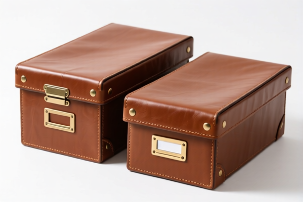 Leather file boxes