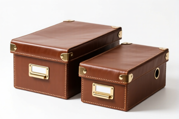 Leather file boxes
