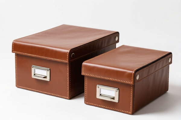 Leather file boxes