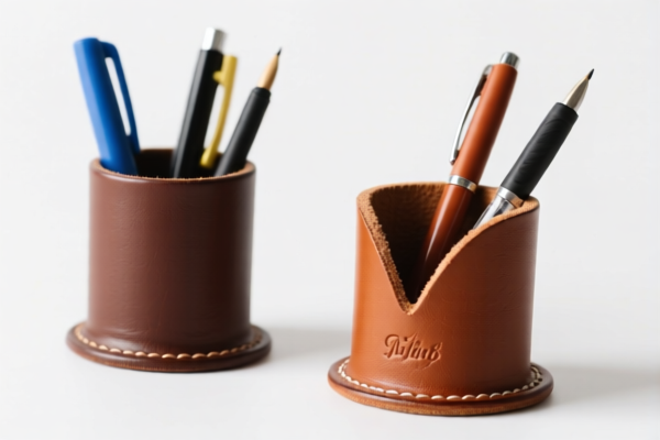 Leather pen holders