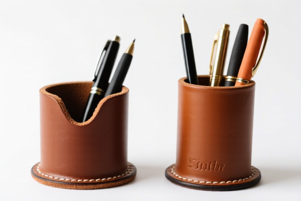 Leather pen holders