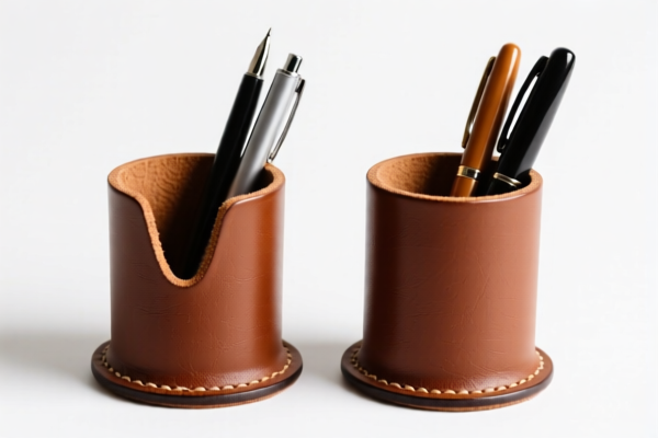 Leather pen holders