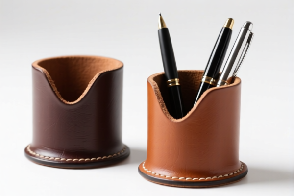 Leather pen holders
