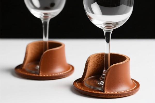 Image for Leather wine glass holders