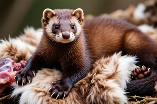 Wild Mink Raw Furskins with Paws (Whole Skin)