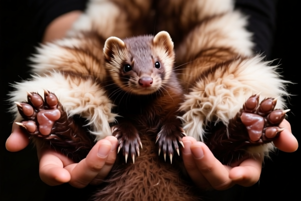 Wild Mink Raw Furskins with Paws (Whole Skin)