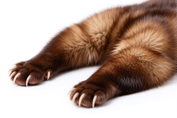 Mink skins with paws