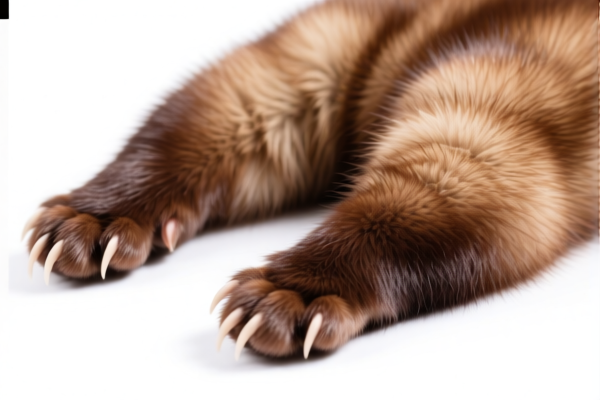 Mink skins with paws