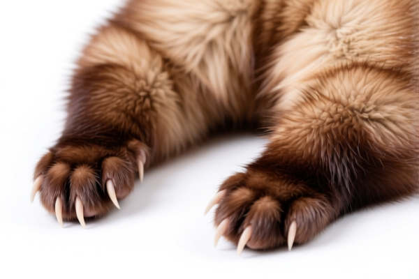 Mink skins with paws