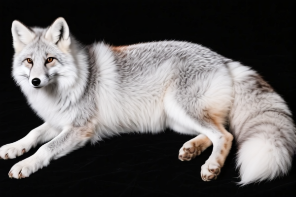 Raw silver fox skins (including heads, tails, paws, etc